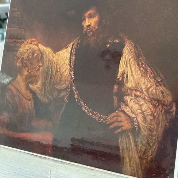 MOMA Vintage Rembrandt Tile Artwork. Aristotle Contemplating the Bust of Homer - Picture 5 of 5